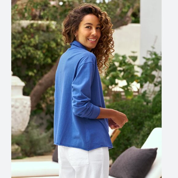 Frank & Eileen PATRICK Popover Henley Heritage Jersey White Size: XS Ocean - Picture 12 of 15